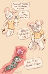 animancer bottomless clothed clothing comic dipodid english_text female fur hi_res holidays jerboa luck_(animancer) mammal micro mouse murid murine rodent simon_tesla size_difference text unbirthing vaginal valentine&#039;s_day vore white_body white_fur