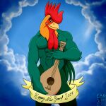 1:1 2017 abs anthro avian beak bird chicken closed_smile cloud digital_drawing_(artwork) digital_media_(artwork) fabfelipe feathers front_view galliform gallus_(genus) green_body green_feathers hi_res holding_lute holding_object holidays looking_at_viewer lute male mouth_closed multicolored_body multicolored_feathers muscular muscular_anthro muscular_male musical_instrument new_year new_year_2017 nude_anthro nude_male orange_body orange_feathers phasianid plucked_string_instrument portrait smile solo string_instrument tail tail_feathers three-quarter_portrait