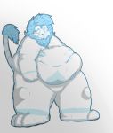  alpha_channel belly_overhang blue_body blue_eyes blue_fur blue_markings blueblu chubby_cheeks chubby_male felid fur holding_belly humanoid_hands leon_(fursona) lion looking_at_belly male mammal markings navel obese overweight pantherine raised_tail simple_background simple_eyes simple_shading smile solo transparent_background white_body 