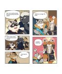  ! 2020 absurd_res anthro belly bonasiah canid canine clothing comic deebo_(zoohomme) english_text felid feline fur grey_body grey_fur group hi_res humanoid_hands kemono kura_(zoohomme) male mammal overweight overweight_male procyonid quanjiang raccoon ratye_(zoohomme) rocco_(zoohomme) shirt text topwear woopu_(zoohomme) zoohomme 