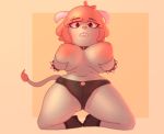  anormaluser big_breasts big_nipples bottomwear breasts cartoon_network clothing female hair inverted_nipples jamie_(tawog) nipples orange_hair shorts solo the_amazing_world_of_gumball 