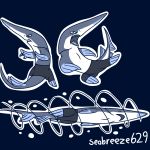  1:1 blue_and_white boxers_(clothing) chinese_paddlefish claws clothing fighting_pose fin fish male marine monochrome pose seabreeze629 seabreeze_gladius_(seabreeze629) sharp_teeth teeth underwear 