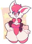  2020 anthro big_breasts breasts cheek_tuft cinderace cleavage clothed clothing eyelashes facial_tuft female front_view fur hair hand_on_hip hi_res jacket lagomorph legwear leotard mammal meirdent nintendo pok&eacute;mon pok&eacute;mon_(species) portrait red_body red_eyes red_fur short_tail smile socks solo standing thick_thighs thigh_highs three-quarter_portrait topwear tuft video_games white_body white_fur wide_hips 