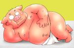  2020 anthro asian_clothing belly blush clothing domestic_pig east_asian_clothing fundoshi humanoid_hands japanese_clothing kemono male mammal moobs navel nipples overweight overweight_male solo suid suina sus_(pig) toshi_(artist) underwear 