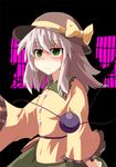  :t blush green_eyes hat kaenbyou_rin komeiji_koishi multiple_girls okumari reiuji_utsuho silhouette silver_hair touhou 