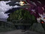  bad_id bad_pixiv_id bridge gap kyoto maribel_hearn moon multiple_girls running stairs tokoroten_(hmmuk) touhou usami_renko 