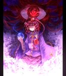  buttons closed_eyes collar eyeball eyes higashi_yuzu holding komeiji_satori long_sleeves looking_at_viewer red_eyes solo string third_eye touhou upper_body 