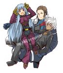  2boys blue_hair brown_hair dark_skin k' kula_diamond long_hair maxima multiple_boys red_eyes short_hair the_king_of_fighters white_hair yukko 