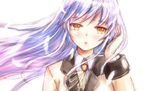  angel_beats! blue_hair blush kazeno orange_eyes school_uniform solo tenshi_(angel_beats!) 