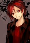  bad_id bad_pixiv_id original red_eyes red_hair short_hair solo xiezhua_(amyoy) 