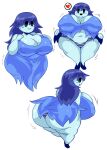 &lt;3 2024 anthro belly big_breasts big_butt blue_body blue_hair blush breasts butt cleavage clothed clothing curvy_figure deep_navel digital_media_(artwork) dress eyelashes female footwear front_view ghost glistening glistening_belly glistening_body glistening_breasts glistening_butt glistening_clothing glistening_hair hair hi_res huge_breasts huge_butt humanoid lewd_dorky long_hair looking_at_viewer motion_lines navel nipple_outline not_furry open_mouth panties rear_view simple_background slightly_chubby slightly_chubby_female smile solo spirit spooky&#039;s_jump_scare_mansion spooky_(sjm) standing thick_thighs underwear voluptuous white_background wide_hips