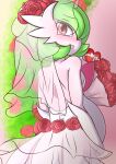 absurd_res anthro belly big_belly bride clothing darlondemonic dress female flower gardevoir generation_3_pokemon generation_6_pokemon hi_res humanoid mega_evolution mega_gardevoir nintendo plant pokemon pokemon_(species) pregnant pregnant_anthro pregnant_female pregnant_humanoid rose_(flower) solo wedding wedding_dress wedding_veil