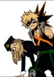  1boy 1girl bakugou_katsuki blonde_hair boku_no_hero_academia highres long_hair non-web_source utsushimi_kemii 