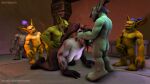 anthro bear blizzard_entertainment erontauren female goblin group hi_res humanoid male male/female mammal pandaren warcraft