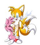 absurd_res age_difference amy_rose anthro canid canine duo eulipotyphlan fellatio female fox genitals hedgehog hi_res kissing male male/female mammal meyk miles_prower older_female oral penile penis penis_kissing sega sex sonic_the_hedgehog_(series) younger_male