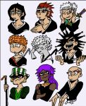  abarai_renji bleach highres hitsugaya_toushirou kuchiki_rukia kurosaki_ichigo madarame_ikkaku non-web_source shihouin_yoruichi urahara_kisuke zaraki_kenpachi 