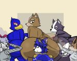 5:4 anthro ass_to_face avian balls big_butt bird butt canid canine canis clothed clothed/nude clothed_female_nude_male clothing dominant dominant_male falco_lombardi fay_spaniel felid feline female forced fox fox_mccloud genitals group kid_yoongi krystal lynx male male/female mammal miyu_lynx nintendo nose_to_anus nude star_fox submissive submissive_female trio wolf wolf_o&#039;donnell