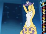 2024 animated anthro bandai_namco big_breasts breast_expansion breasts digimon digimon_(species) expansion female fur hamili nipples nude renamon short_playtime thick_thighs yellow_body yellow_fur