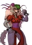 2024 5_fingers anthro arms_bent asian_clothing black_bracelet black_ear_ring black_eyebrows black_markings black_nose bracelet breasts canid canine canis capcom cheek_tuft chinese_clothing chinese_dress chun-li clothed clothed_anthro clothed_female clothing colored cosplay digital_drawing_(artwork) digital_media_(artwork) dress ear_piercing ear_ring east_asian_clothing english_description eyebrows eyelashes eyeshadow facial_markings facial_tuft fangs female fingers fist five_nights_at_freddy&#039;s five_nights_at_freddy&#039;s:_security_breach fur green_hair grey_body grey_fur grey_tail hair hair_bun hand_on_hip hand_on_own_hip head_markings hi_res jewelry kaonicdogmen light lighting lips long_hair makeup mammal markings multicolored_body multicolored_fur multicolored_hair open_mouth open_smile ox_horns piercing portrait purple_eyeshadow purple_lips red_clothing red_dress red_tongue ring_piercing roxanne_wolf scottgames shaded simple_background smile smiling_at_viewer solo spiked_bracelet spikes standing steel_wool_studios street_fighter tail teeth thick_eyebrows three-quarter_portrait tongue tuft two_tone_hair white_background white_body white_fur wolf yellow_eyes