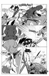 2011 action_scene anthro attack axe bite biting_another black_and_white black_body black_fur black_nose blood blood_from_mouth blood_from_neck blood_in_mouth blood_on_sword blood_on_weapon blood_pool blood_spray bodily_fluids canid canine canis cheek_tuft claws clenched_teeth clothed clothed_feral clothing coat cold comic common_hippopotamus countershade_neck countershading coyote death dying english_text eyewear facial_tuft fatal_wound female feral fight fighting_pose fur glasses group gulonine hi_res hippopotamid holding_melee_weapon holding_object holding_sword holding_weapon inner_ear_fluff jack_salem killing looking_at_another male mammal marten melee_weapon monochrome mustelid musteline notched_ear onomatopoeia open_mouth pained_expression pince-nez pose pounce roz_gibson running_away sable_(marten) scabbard slit_throat sound_effects speech_bubble stab steamy_breath swinging_weapon sword sword_swing teeth text text_on_clothing tongue tongue_out topwear trenchcoat tuft weapon whiskers