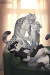 abs ambiguous_penetration anklet anthro artist_name asphodel_(asphodelearts) asphodelearts athletic athletic_male bisexual black_nose blue_eyes blush bodily_fluids bracelet breast_play breasts brother_(lore) brother_and_sister_(lore) butt butt_grab canid canine canis cheek_bulge cheetah claws cowgirl_position cum cum_in_mouth cum_inside cum_on_cheek cum_on_chin cum_on_penis cum_spurt curtains dragon ears_back erection eye_of_horus eyeshadow felid feline feline_nose feline_tail fellatio female female_penetrated finger_claws from_front_position fur furniture genital_fluids genitals gradient_penis green_eyes grey_penis group group_sex half-brother_and_sister half-siblings hand_on_butt heterochromia hi_res holding_neck horn hybrid incest_(lore) jewelry knot larger_male leopard_spots light_through_window lion looking_at_another looking_at_partner looking_pleasured loving_gaze makeup male male/female male/male male_penetrated male_penetrating male_penetrating_female male_penetrating_male mammal markings messy_oral multicolored_body multicolored_fur mythological_creature mythological_scalie mythology narrowed_eyes nasir_(ndwolfy) nipples nyla_(ndwolfy) on_bottom on_sofa on_top oral oral_while_penetrating orgasm pantherine penetration penile penis pink_tongue pivoted_ears scalie sex sibling_(lore) simultaneous_orgasms sister_(lore) size_difference smile snow_leopard sofa sofa_sex spots spotted_body spotted_fur standing_oral tail tail_tuft text toe_claws tongue triangle_position trio tuft vein veiny_penis wolf yellow_eyes