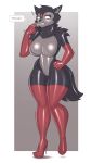 2025 anthro armwear big_breasts black_body black_fur black_latex boots breasts c91 canid canine canis clothing dex_(kingmetal1471) elbow_gloves featureless_breasts featureless_crotch female fluffy fluffy_tail footwear fur gloves grey_body grey_fur grey_latex handwear hi_res high_heeled_boots high_heels latex latex_armwear latex_body latex_boots latex_clothing latex_elbow_gloves latex_footwear latex_gloves latex_handwear latex_legwear latex_thigh_boots latex_thigh_highs legwear mammal multicolored_body red_armwear red_clothing red_elbow_gloves red_gloves red_handwear red_latex red_legwear red_thigh_boots red_thigh_highs shoes solo tail thick_thighs thigh_boots thigh_highs wide_hips wolf zipper zipper_mouth