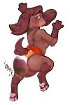 2025 alpha_channel anthro canid canine canis dachshund diaper digital_drawing_(artwork) digital_media_(artwork) domestic_dog feces female hi_res hunting_dog jjunebugz lgbt_pride looking_at_viewer looking_back looking_relieved mammal onomatopoeia pooping pride_colors shaded simple_background soiled_diaper soiling soiling_diaper solo sound_effects text transparent_background unclean_diaper used_diaper