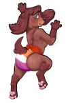 2025 alpha_channel anthro canid canine canis clean_diaper dachshund diaper digital_drawing_(artwork) digital_media_(artwork) domestic_dog female hi_res hunting_dog jjunebugz lgbt_pride looking_at_viewer looking_back mammal pride_colors shaded simple_background solo transparent_background