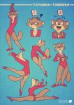  absurd_res acrobatics animalympics anthro butt clothing expressions female flexible fox-pop gold_medal hi_res leotard mammal marten multiple_poses mustelid musteline pose russian_text sable_(marten) smile solo tatiana_tuschenko text 
