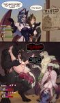 animal_genitalia animal_penis anthro armwear big_breasts big_penis black_body black_fur black_hair black_sclera bodily_fluids breasts canid canine canine_genitalia canine_penis clothing cum cum_in_vagina cum_inside cum_on_breasts cum_on_face cum_spurt demon demon_humanoid dialogue elbow_gloves english_text eyeshadow fangs female female_humanoid female_on_anthro forced full_nelson full_nelson_(legs_held) fur genital_fluids genitals gloves green_penis grey_body grey_hair grey_scales group hair handwear hi_res horn huge_penis humanoid humanoid_genitalia humanoid_on_anthro humanoid_penis humanoid_pointy_ears instant_loss_2koma leotard lizard makeup male male/female male_anthro mammal mythological_canine mythological_creature mythology nanodeath penis pointy_ears rape reptile scales scalie sex speech_bubble teeth text wanted_poster werecanid werecanine werecreature werewolf winged_humanoid wings womb_tattoo yellow_eyes