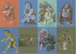 ambiguous_gender anthro ape attack bandage blood bodily_fluids bottomwear bovid bovine brown_body brown_fur canid canine canis cattle cheetah claws clothed clothing comforting cougar domestic_dog domestic_pig drooling duo felid feline female fur haplorhine horn humanoid hybrid hyena island_of_dr_moreau jaguar loincloth male mammal markings midriff open_mouth pantherine partially_clothed pilosan primate saliva scar semi-anthro sharp_teeth simple_background sitting sloth solo spots spotted_body spotted_fur suid suine surgical_scar sus_(pig) tan_body tan_fur taski_guru teeth xenarthran yellow_body yellow_fur