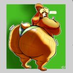 1:1 animal_crossing anthro barely_contained big_breasts big_butt bottomwear breasts butt canid canine canis cellphone clothed clothing clothing_lift domestic_dog electronics female hi_res huge_breasts huge_butt hyper hyper_butt isabelle_(animal_crossing) lazy_dogg0 mammal nintendo panties phone raised_bottomwear raised_clothing raised_skirt shih_tzu skirt skirt_lift slightly_chubby slightly_chubby_female solo sweater thick_thighs topwear toy_dog underwear wide_hips wobbling