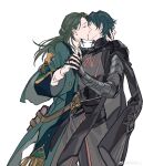  2boys absurdres closed_eyes fire_emblem fire_emblem:_three_houses green_hair highres kiss long_hair male_byleth_(fire_emblem) male_focus mimulishizi multiple_boys yaoi 