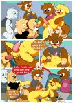 absurd_res anal anal_penetration antlers assisted_sex assisted_spreading balls bear being_watched blush bodily_fluids bottomwear bottomwear_down butt canid canine canis clothed clothing clothing_lift comic cuff_(restraint) deer dialogue domestic_dog dragon embarrassed english_text erection erection_under_clothing genital_fluids genitals good_boy group handcuffed handcuffs hands_behind_back headpat hi_res horn lagomorph leporid looking_at_another lube male male/male mammal metal_cuffs mythological_creature mythological_scalie mythology ohfourmouse owo pants pants_down partially_clothed penetration penile penile_penetration penis penis_in_ass precum precum_on_own_penis profanity rabbit restraints scalie sex shirt shirt_lift spread_butt spreading text throbbing throbbing_penis topwear