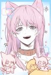  2girls absurdres animal_ears bang_dream! bang_dream!_it&#039;s_mygo!!!!! blue_eyes blush brown_hair chihaya_anon collar dog_ears grey_eyes hero45439083942 highres long_hair multiple_girls nagasaki_soyo open_mouth pink_hair 
