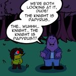1:1 2025 4_fingers adult_swim ambiguous_gender anthro big_eyes big_nose biped black_eyebrows black_hair black_mouth cartoon_network charlie_dompler clothed clothed_ambiguous clothed_anthro clothed_human clothing colored comic_panel conjoined_speech_bubble deltarune detailed_background dialogue digital_drawing_(artwork) digital_media_(artwork) duo ellipsis english_text exclamation_point eyebrows female_(lore) fingers forest front_view full-length_portrait gesture grass green_clothing green_grass green_sweater green_topwear hair hair_over_eye head_turned hi_res human humor interjection jacket kris_(deltarune) larger_ambiguous larger_anthro leaf looking_at_viewer mammal monster name_in_dialogue night no_pupils nonbinary_(lore) one_eye_obstructed open_mouth outside parody pim_pimling pink_tongue plant portrait purple_body purple_clothing purple_jacket purple_scales purple_topwear radicalmammajamma red_eyes scales scalie shirt shocked simple_eyes size_difference smaller_ambiguous smaller_human smiling_friends speech_bubble standing style_emulation susie_(deltarune) sweater talking_to_another text tongue topwear tree undertale_(series) white_clothing white_shirt white_speech_bubble white_topwear wide_eyed yellow_body yellow_skin