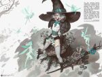  1boy arched_back backpack bag belt belt_buckle black_boots black_capelet black_gloves boots bow buckle capelet closed_eyes cum cum_string cumdrip curly_hair english_text eyeshadow fairy fairy_wings frilled_socks frills gloves hair_bow hat hat_bow kissing_penis large_hat limited_palette mage_staff makeup male_focus multiple_belts multiple_girls multiple_hair_bows neck_ribbon open_mouth outdoors painterly penis penis_hug reclining ribbon ringlets sabu_(sabudenego) shirt sitting size_difference socks spread_legs swept_bangs thighhighs tight_clothes tight_shirt trap tree_stump white_hair white_shirt white_socks wings wizard_hat 