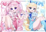  &gt;_&lt; :&lt; :3 :d aozora_himari bare_arms blonde_hair blue_boots blue_bow blue_choker blue_eyes blue_outline blue_shirt blue_shorts blush_stickers boots bow bracelet choker commentary dot_nose dress drill_hair frills hair_bow hand_up highres himitsu_no_aipri holding holding_hands holding_stuffed_toy hoshikawa_mitsuki jewelry light_blush long_hair outline pink_bow pink_outline pink_shoes pq_(pq_owo) pretty_series prineko priusa purple_eyes shirt shoes short_dress short_shorts shorts sidelocks smile star_(symbol) star_in_eye straight_hair stuffed_animal stuffed_toy symbol-only_commentary symbol_in_eye twin_drills v-shaped_eyebrows white_outline wrist_bow 