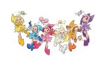  6+girls ahoge ankle_boots aqua_dress aqua_eyes aqua_hair aqua_hat aqua_sleeves arms_behind_back artist_request asuka_momoko bead_bracelet beads blonde_hair blue_boots blue_gloves boots bow bracelet brown_eyes child clenched_hand clenched_hands closed_mouth curled_ends dodo_(ojamajo_doremi) dot_nose double_bun dress dress_bow earrings fairy forehead fujiwara_hazuki full_body glove_cuffs gloves hair_bun hair_ornament hair_rings hair_tie half_updo hand_on_own_hip harukaze_doremi hat high_heel_boots high_heels jewelry layered_dress leaning_forward leg_up long_hair low_twintails magical_girl makihatayama_hana mimi_(ojamajo_doremi) multiple_girls nini_(ojamajo_doremi) official_art ojamajo_doremi one_eye_closed open_hand open_mouth orange_boots orange_dress orange_gloves orange_hat orange_sleeves outstretched_arm pearl_earrings pink_boots pink_dress pink_eyes pink_gloves pink_hair pink_hat pink_sleeves pointing pointing_at_viewer pointing_up pointy_boots puffy_short_sleeves puffy_sleeves purple_boots purple_dress purple_eyes purple_gloves purple_hat purple_sleeves red_hair rere_(ojamajo_doremi) roro_(ojamajo_doremi) second-party_source segawa_onpu senoo_aiko short_dress short_hair short_sidetail short_sleeves simple_background tongue training_tap transparent_background twintails very_long_hair white_boots white_bow white_dress white_gloves white_hat white_sleeves wing_hair_ornament winged_boots witch witch_hat yellow_boots yellow_dress yellow_eyes yellow_gloves yellow_hat yellow_sleeves 