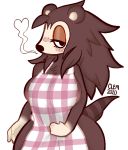  &lt;3 5_fingers alpha_channel animal_crossing anthro apron big_breasts blush breasts clementyne clothed clothing curvy_figure eyelashes female fingers freckles fur fur_tuft half-closed_eyes mammal mostly_nude narrowed_eyes nintendo porcupine rodent sable_able simple_background solo thick_thighs tuft video_games voluptuous wide_hips 