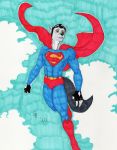  absurd_res anthro bastian_mccready canid canine canis clothing costume dc_comics dreadwolfclaw1990 flying hi_res male mammal solo superhero superman wolf 