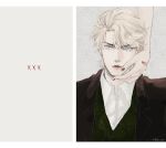 1boy 1girl bishounen blonde_hair collarbone dio_brando ear_birthmark jojo_no_kimyou_na_bouken marimocham phantom_blood solo 
