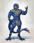 abs anthro biceps big_muscles bottomwear claws clothing dragon hi_res huge_muscles loincloth male muscular muscular_anthro muscular_male mythological_creature mythological_scalie mythology obliques open_mouth pecs scales scalie solo standing tail taran_fiddler teeth theoren tongue wingless_dragon