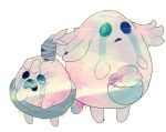  baby_pok&eacute;mon black_eyes bleeding_eyes blood bodily_fluids chancer chansey duo fak&eacute;mon female fur gore hanginy happiny heart_(organ) nintendo no_pupils open_mouth pink_body pink_fur pok&eacute;mon pok&eacute;mon_(species) pok&eacute;mon_clover straponmullet undead video_games 