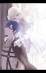  1boy 1girl age_difference aiguillette angel_wings aqua_eyes arch black_cape black_vs_white blonde_hair blue_eyes blue_hair brick_wall brooch building cape capelet chest_harness cleavage_cutout closed_mouth clothing_cutout collared_shirt color_contrast colorful_festival_(project_sekai) column curtained_hair dress dress_shirt earrings embroidered_dress embroidery feathered_wings fingernails flat_chest floating floating_hair flower_brooch frilled_sleeves frills from_side gem gladiator_sandals gold_trim grey_shirt hair_over_one_eye half-closed_eyes hands_on_another&#039;s_shoulders harness head_back heads_together height_difference high_collar highres jewelry kagamine_rin kaito_(vocaloid) letterboxed light_smile long_hair long_sleeves looking_at_viewer never_give_up_cooking!_(project_sekai) nuzzle o-ring official_alternate_costume official_alternate_hairstyle pearl_(gemstone) pillar profile project_sekai puffy_lips puffy_long_sleeves puffy_sleeves sandals seki_(kreuz4360) shirt sideways_glance smile standing straight-on sweater_guard swept_bangs thick_eyelashes tsurime two-sided_cape two-sided_fabric upper_body vivid_bad_squad_kaito vocaloid white_capelet white_dress white_wings wings 