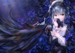  flowers fujimori_shiki long_hair rose rozen_maiden suigintou 