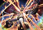  aura electricity energy fire glowing glowing_eyes highres lens_flare mazinger_(series) mazinkaiser mazinkaiser_(robot) mecha mecha_focus no_humans red_wings robot super_robot troy_(oxaa01ex) wings 