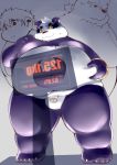  2020 alp_(tas) anthro balls belly bodily_fluids eyewear fur genitals giant_panda glasses group human humanoid_hands kemono leib_(tas) male mammal moobs overweight overweight_male penis polar_bear purple_body purple_fur small_penis sweat tokyo_afterschool_summoners tomoya_(artist) tomoyamaru tomoyamaru_alt ursid ursine video_games 