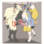 9_tails anal anal_penetration anal_toy animal_skin anthro balls bandai_namco big_balls big_breasts big_penis blush bodily_fluids breast_squish breasts butt canid canine cerezo digimon digimon_(species) digital_media_(artwork) dildo duo erection eyes_closed female fingers fox french_kissing fur gabumon genital_fluids genitals gynomorph gynomorph/gynomorph hair hi_res horn huge_balls huge_breasts huge_penis hyper hyper_balls hyper_genitalia hyper_penis inside intersex intersex/intersex kiss_on_lips kissing mammal markings masturbation multi_tail mutual_penetration nude object_in_ass penetration penile penile_masturbation penis renamon scalie sex_toy sex_toy_in_ass sex_toy_insertion simple_background smile squish tail thick_thighs tuft wall_(structure) white_body white_fur yellow_body