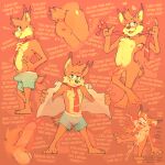  anthro armpit_hair balls blue_eyes blush bobcat bodily_fluids body_hair boxers_(clothing) bubsy_(series) bubsy_bobcat butt clothed clothing cum cum_on_body dialogue digital_media_(artwork) english_text erection feet felid feline fur genital_fluids genitals hi_res hollo_nut humanoid_genitalia humanoid_penis humor jokes looking_at_viewer lynx male mammal navel necktie nipples nude orange_body orange_fur penis pubes pun sitting smile solo standing tail text underwear undressing video_games 